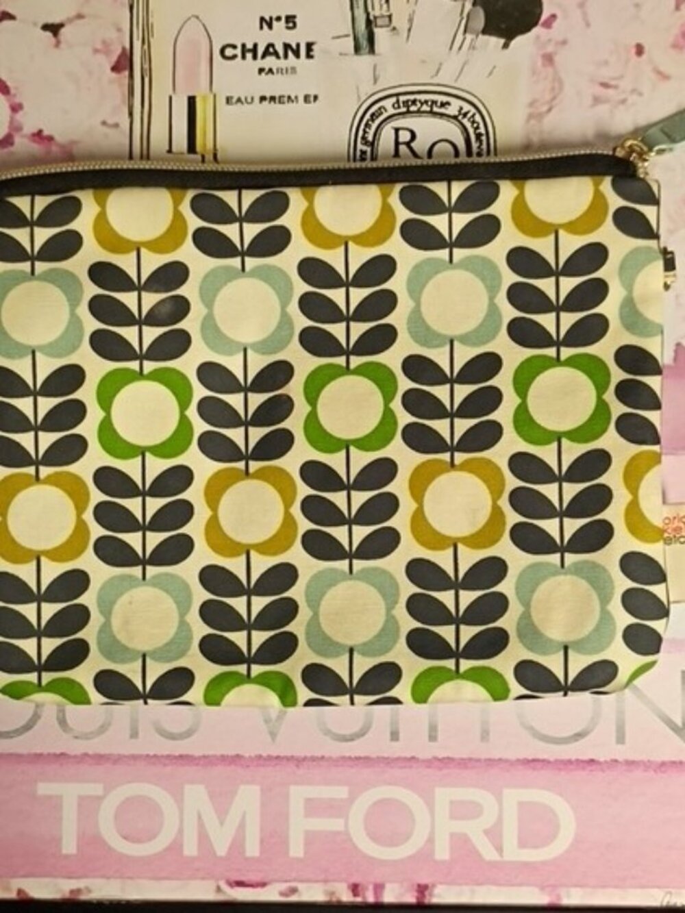 ❤️ORLA KIELY Signature Leaves Makeup Cosmetic Pouch Bag